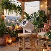 Mini-projecteur portable 2026 Turn1 WiFi LCD pour la maison, vidéo portable, écran miroir intelligent 360°, 200 ANSI Lumens, Android 14