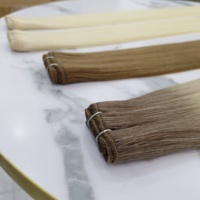 Extensions de cheveux brésiliens super double drawn, tissées à la machine, de haute qualité, en cheveux humains, avec couture à la machine