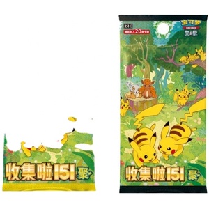Cartes à collectionner authentiques <span class=keywords><strong>Pokémon</strong></span> 151 Or Rare en papier, cartes PTCG réelles, boîte cadeau chinois simplifié - Product Image 1