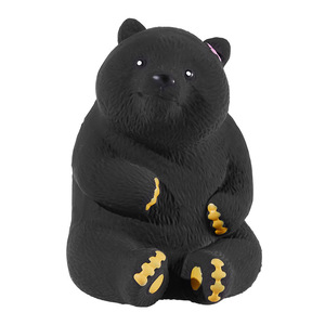 Yite Black <b>Bear</b> Dog Toy Squeaky Plush Interactive Pet Chew Teething Relief <b>Cute</b> Design For Dogs - Product Image 1