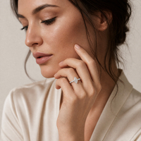 Bague en argent 925 avec moissanite taille marquise couleur D, certifiée GRA, testée au stylo de test, bijoux de luxe en gros pour marques