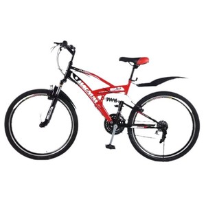 Bicicleta de Montaña Omegon de 26 Pulgadas con Cuadro de Aleación de Aluminio, Horquilla de Suspensión, Frenos de Disco Dobles, Estilo Clásico Unisex para Adultos - Product Image 1