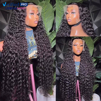 Perruques Lace Front sans colle Hd, perruques Body Wave cheveux humains Lace Front perruque de cheveux vierges bouclés profonds, perruques Full Lace 360 pour femmes noires
