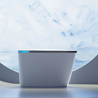 803 Toilette intelligente monobloc avec couvercle automatique, siège chauffant, protection en mousse, chasse d'eau automatique, bidet intégré, siphon en P inclus