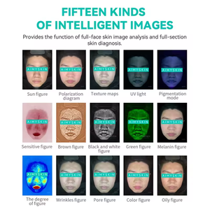 Analyseur de peau professionnel pour salon de beauté, technologie brevetée Ai Intelligent 5 Spectrum, imagerie HD, détection faciale - Product Image 5