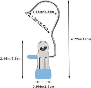 Crochet de suspension moderne et élégant en acier inoxydable sans soudure, écologique, pour vêtements, shorts, chaussettes, pantalons - Product Image 2