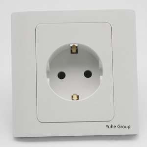 86 Type ABS Touch Panel European Standard Three Pole Grounding <b>Socket</b> 13A Wall <b>Socket</b> - Product Image 1