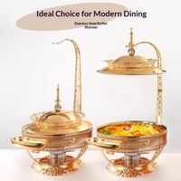 Chauffe-Plat de Luxe Suspendu TIANXING 8L pour Buffet d'Hôtel au Moyen-Orient, Ensemble de Plats Chafing Dish pour Banquets et Événements