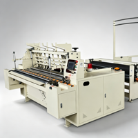 Máquina Rebobinadora de Papel Higiénico de Alta Velocidad 150-200m/min 2 Toneladas/Día con PLC, Motor, Bomba y Motor para Fábrica