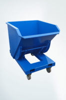 Bac à déchets transportable en acier, mini-benne basculante, bac à déchets auto-vidant avec moteur et pompe, capacité de 1000 à 2500 kg