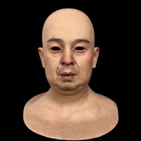 Masque en silicone pleine tête ultra-réaliste à texture de peau humaine, personnalisé, chauve, saoudien, pour jeux de rôle, simulation, accessoire de maquillage