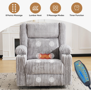 <span class=keywords><strong>Fauteuil</strong></span> inclinable électrique avec massage et chaleur, <span class=keywords><strong>fauteuil</strong></span> inclinable <span class=keywords><strong>pivotant</strong></span> pour adultes avec rangement pour les bras, support pour téléphone - Product Image 3