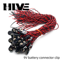 HIVE Acoustic Guitar Active EQ Pickups Accessories I Type 9V Battery Snap Connector Clip with 30cm Wire Holder Cable Leads Cord
