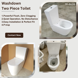 Cuvette de toilettes moderne en céramique de haute qualité à double chasse <span class=keywords><strong>avec</strong></span> siphon en P, fabriquée à Chaoan pour salle de bain - Product Image 1