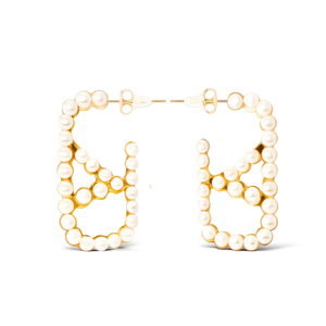 ต่างหูแบบติดหู สแตนเลส 316L ชุบทอง PVD ดีไซน์มุก เครื่องประดับแฟชั่น - Product Image 2