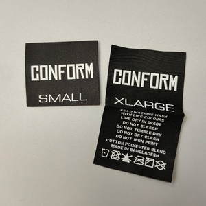 Tùy Chỉnh <span class=keywords><strong>Damask</strong></span> Cá Nhân Dệt Nhãn Băng Dệt Túi Giày Quần Áo Trung Tâm Gấp May Chăm Sóc 3D Nhãn - Product Image 6