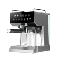 Cafetière expresso automatique à double chaudière Nouvelle machine à vapeur portable italienne numérique intelligente Machine à expresso pour réservoir de lait à domicile