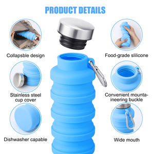 Set de Dispensadores de Silicona y Acero Inoxidable para Viajes y Camping, Botella Flexible para Gel de Ducha, Champú, Cosméticos y Lociones, Marca Hailian - Product Image 5