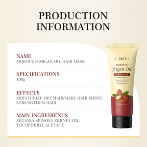 Mascarilla Capilar Hidratante Laikou con Aceite de Argán de Marruecos, <span class=keywords><strong>Oro</strong></span> Líquido para Dar Brillo al Cabello, Mascarilla OEM para el Cuidado del Cabello de Salón y Spa - Product Image 4