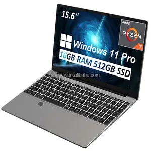 Hot bán 15.6 inch Core i5 máy tính xách tay máy tính 1920x1080 IPS 8GB + 256GB với AMD Card đồ họa kinh doanh kim loại máy tính xách tay