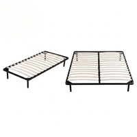 Cadre de lit de rangement moderne et écologique en bois de bouleau, avec vérins à gaz, sommier à lattes en bois, taille personnalisable, base de lit ottoman durable et facile à assembler
