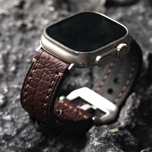 Correa de <span class=keywords><strong>Reloj</strong></span> de Cuero Genuino Hecha a Mano de Alta Calidad de 49 mm, 45 mm, 44 mm Compatible con <span class=keywords><strong>Apple</strong></span> IWatch - Product Image 2