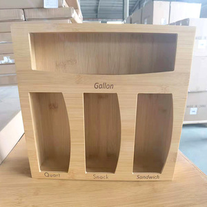 Caja de almacenamiento multiusos de bambú, bolsa para almacenar alimentos, estante de almacenamiento, almacenamiento y organización de bolsas de alimentos para cocina, caja de almacenamiento de bambú. - Product Image 2
