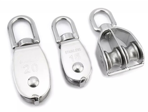 Polea giratoria tipo U de acero inoxidable 30/34, bloque de polea de Cable de servicio pesado, rueda de tono, rueda única, bloque de polea de cuerda pequeña giratoria - Product Image 4