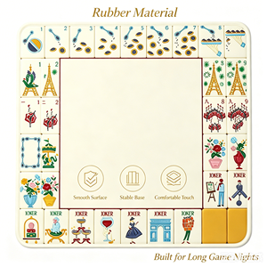 <b>Foldable</b> Washable Luxury 31.5 Inch Square Mahjong Mat Rubber <b>Game</b> <b>Table</b> Cover for 4 Players Home Party - Product Image 4