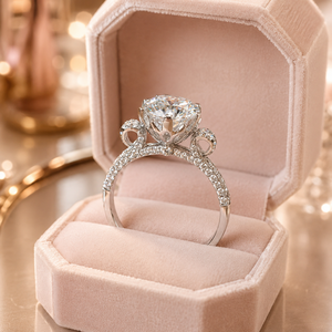 Anello Stile Testa di Toro con Moissanite per Donne, Gioiello da Dito Alla Moda e Scintillante - Product Image 6