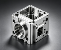 Boîtier en aluminium usiné CNC de précision avec trous taraudés et finition de surface fine pour l'automatisation industrielle