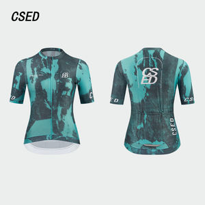 Maillot de cyclisme pour <span class=keywords><strong>femme</strong></span> CSED, à manches courtes, respirant, coupe ajustée, séchage rapide, haut de vélo, t-shirt doux - Product Image 2