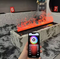 Cheminée à flamme simulée 3D pour la décoration du salon, humidificateur atomiseur multicolore