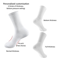 2 paires de chaussettes Hane Crew à semelle éponge, mode sport basketball, écologiques, respirantes, épaisses, printemps