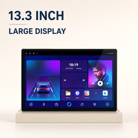 Écran super grand format 13,3 pouces, écran 2K, autoradio, youtube, netflix, 4G, 2 Din, lecteur Android pour voiture avec caméra 360°