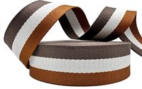 Sangle en toile tissée à chevrons rayée personnalisée de 38 mm pour sacs multi-usages, bricolage, échantillon gratuit, prête à être expédiée
