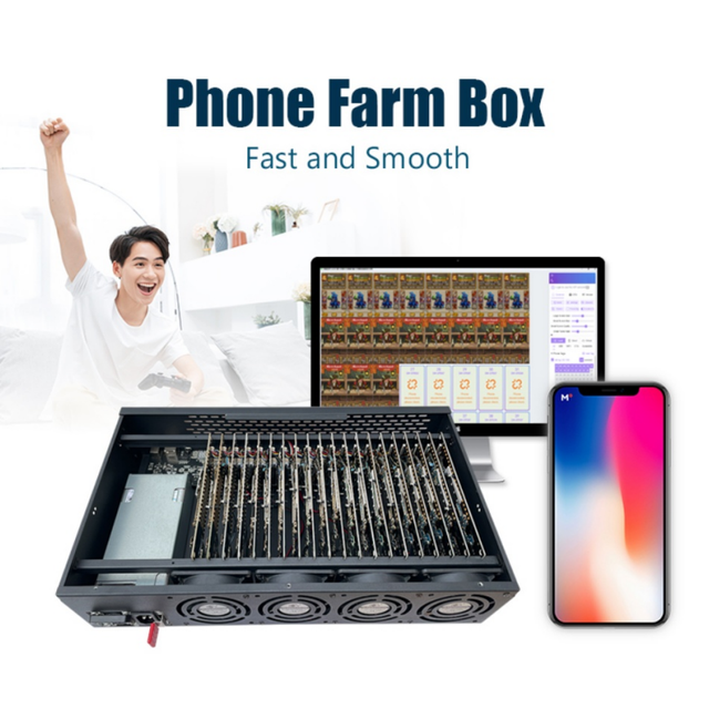 Automation Task Management Group Control Box Phone Farm Server Rack Box 20PCS Mobile Phone Motherboard Farm Box Granja De Bots