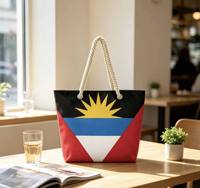 Sac fourre-tout en polyester souvenir touristique, motif drapeau pan-africain, décoration en chanvre naturel, sac décontracté pour les trajets quotidiens et l'école