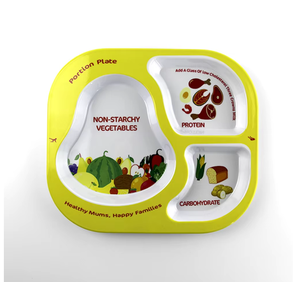 SEBEST Usine Personnalisé Offres Spéciales Rectangle Régime Sain 3 Compartiments Assiettes Divisées pour Adultes Écologique pour le Dîner - Product Image 1