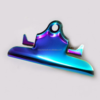 Fournitures de bureau, clip à ressort multicolores arc-en-ciel irisé, clip pour presse-papiers en métal de 85 mm, pour la décoration de Noël au bureau