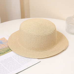 Bán Buôn Biểu Tượng Đồng Bằng Panama Fedora Bãi Biển Mặt Trời Mũ Rắn Màu Phụ Nữ Người Đàn Ông Rộng vành Mũ Rơm Mùa Hè Bãi Biển Rơm Mũ - Product Image 5