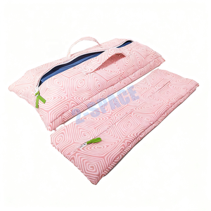 Violet Rose Bleu Femmes Brodé Logo Lialic Tout en Un <span class=keywords><strong>Bois</strong></span> <span class=keywords><strong>Mah</strong></span> <span class=keywords><strong>Jong</strong></span> Voyage Sac de Transport avec Poignée - Product Image 3