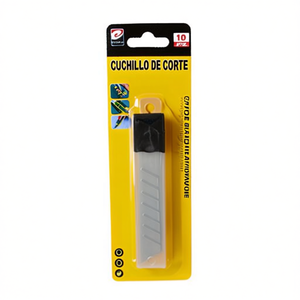 Lame di ricambio Erpsl Cutter Blade (10 pz) in acciaio al carbonio con impugnatura in plastica, a spezzare, per taglierino multiuso - Prodotto in Cina - Product Image 1