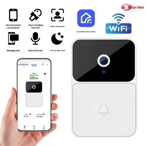 Hot-bán nhà thông minh Wifi Chuông cửa không dây HD với tầm nhìn ban đêm bảo vệ vòng thông báo ABS Chất liệu Home Hệ thống an ninh - Product Image 1