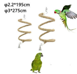 <span class=keywords><strong>Parrot</strong></span> tali panjat burung peganan berdiri tali rami mainan ayunan kandang burung penting perlengkapan burung - Product Image 2