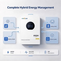 Onduleur solaire biphasé 8KW en stock aux États-Unis, onduleur hybride 8000W, onduleur à phase divisée 110V/120V/220V/240V, double MPPT, UL1741
