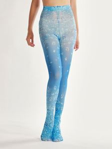 Fleur volante bleu imprimé blanc enfants sans entrejambe images lesbiennes tube fournisseurs érotique avec collants découpés - Product Image 3