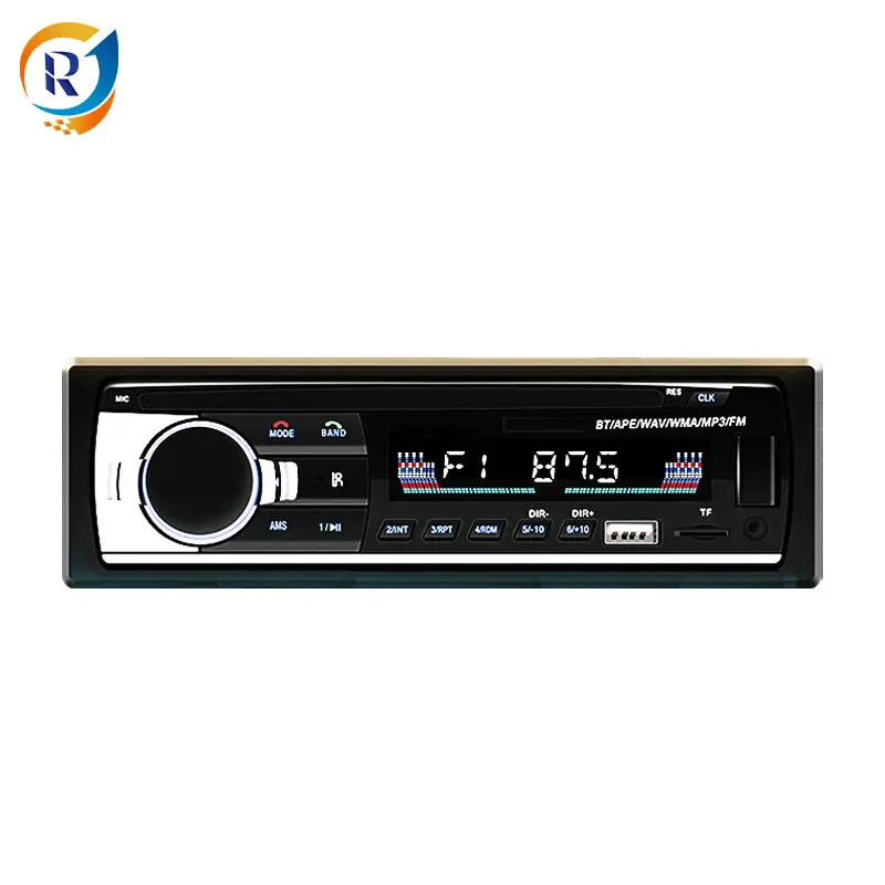 Uno Din Car Audio Car Stereo Lettore MP3 Ricevitore Radio FM di Sostegno SD USB AUX per BT hanno azione Dimensionale LCD dinamico