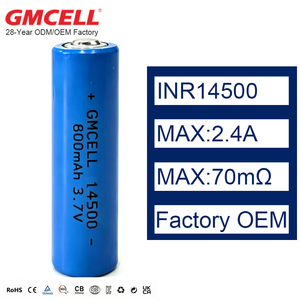 แบตเตอรี่ลิเธียมไอออนแบบชาร์จได้ 3.7v INR 14500 800mAh จากโรงงานโดยตรง สำหรับอุปกรณ์อิเล็กทรอนิกส์สำหรับผู้บริโภค - Product Image 2