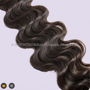 ผมต่อแบบลอนลึกชนิด Remy แบบถักสองชั้น สีดำธรรมชาติ ผมเวอร์จิ้นแท้ ขนาด 22 นิ้ว แบบผมอินเดีย - Product Image 4